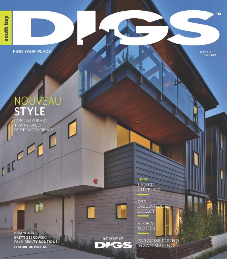 DIGS magazine, May 2018, featuring GTA Design Group homes on PCH in Hermosa Beach
