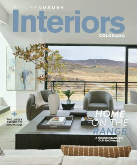 Modern Luxury Interiors Colorado cover featuring a modern ranch in Old Snowmass designed by GTA Design Group